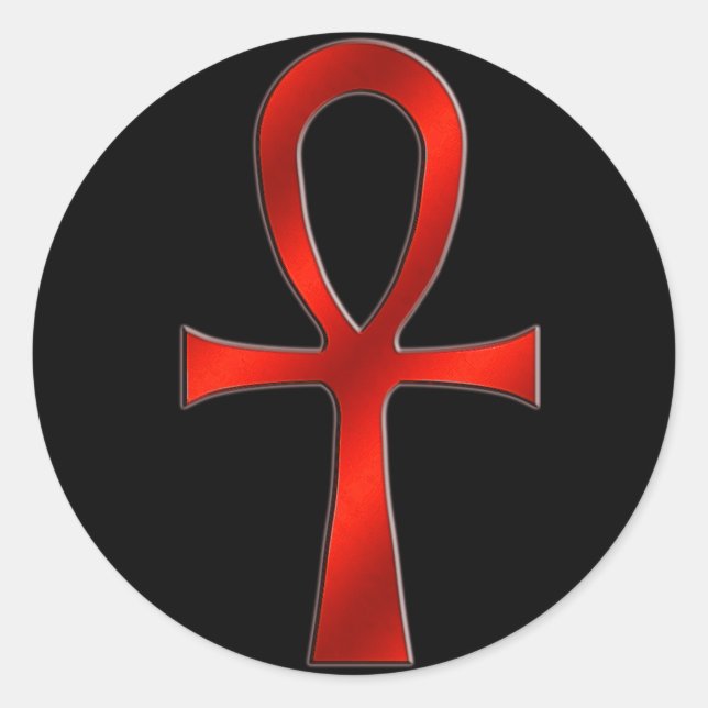 Adesivo Vermelho de Ankh (Frente)
