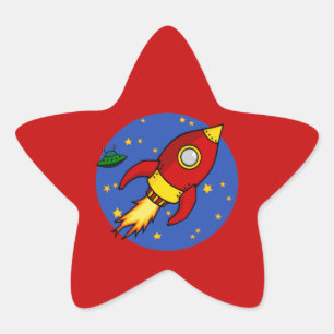 Adesivo vermelho de estrela