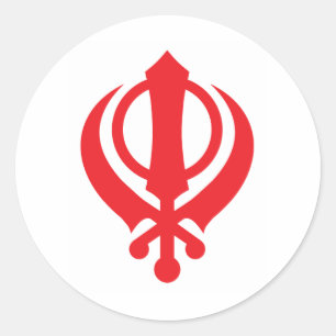 Adesivo Vermelho de Khanda do sikh