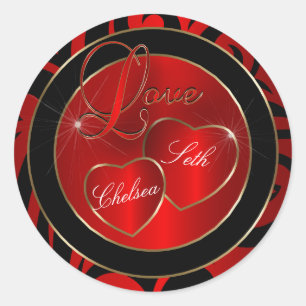 Adesivo Vermelho de Lovein Moderno da Tendência Personal