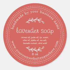 Adesivo Vermelho de outono de sabão de Lavanda russo feito