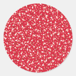 Adesivo Vermelho de Purpurina de Feriado