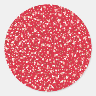 Adesivo Vermelho de Purpurina de Feriado