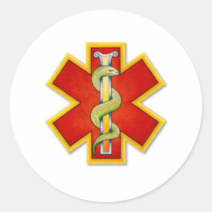 Adesivo vermelho do logotipo - ornamentado Dourado