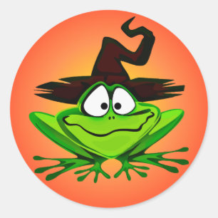 Adesivo Vermelho do sapo de Witchy
