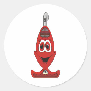 Adesivo Vermelho dos desenhos animados do vácuo