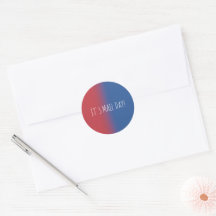 Vermelho e Azul É o Dia de Envio de Correspondênci