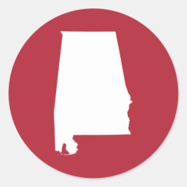 Adesivo Vermelho e Branco Alabama