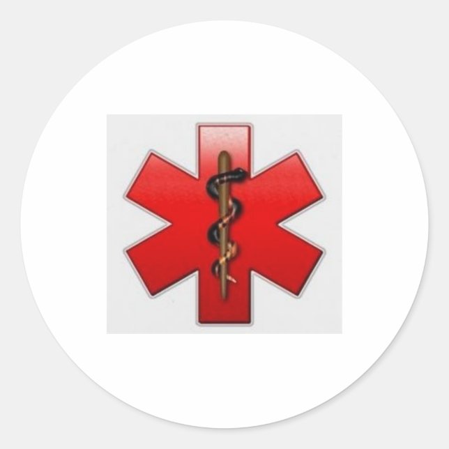 Adesivo vermelho e policromático (Frente)