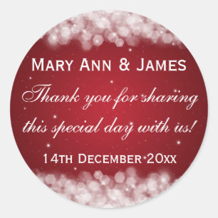 Adesivo Vermelho elegante da faísca do partido do Tag do