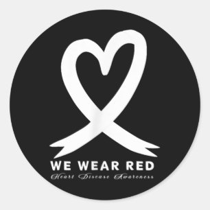 Adesivo Vermelho Em Fevereiro Doença Cardíaca Sensibilizaç