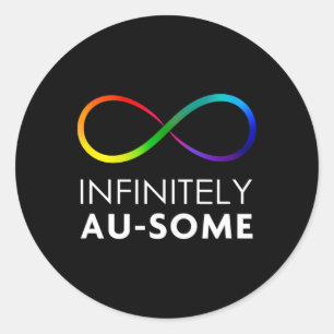 Adesivo Vermelho Em Vez De Autismo - Infinitamente Au-some