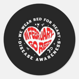 Adesivo Vermelho - Fevereiro do Mês de Saúde do Coração Am