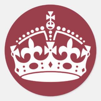 Adesivo Vermelho Fique Calmo e Mantenha-Se Calmo Sobre Os 