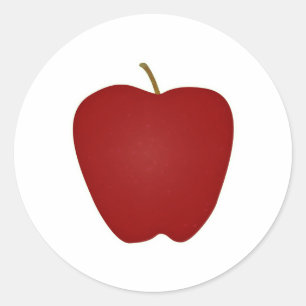 Adesivo Vermelho - logotipo de Apple delicioso