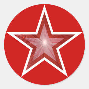 Adesivo Vermelho - Marca redonda vermelha