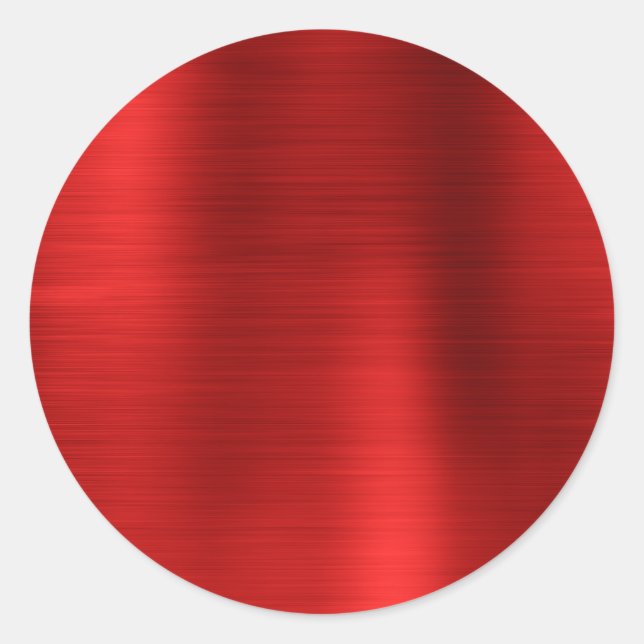 Adesivo Vermelho Metálico Falso em Branco (Frente)