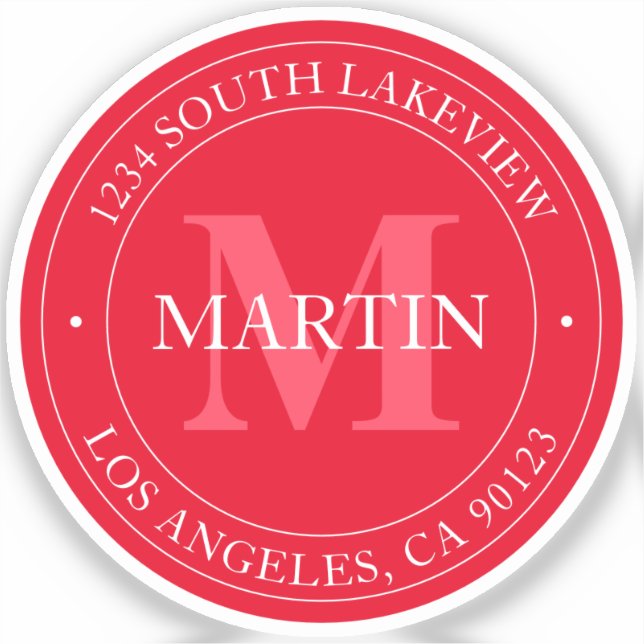 Adesivo Vermelho Moderno Elegante (Frente)