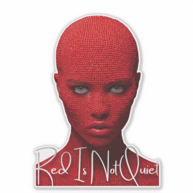 Adesivo Vermelho Não é Silêncio (Frente)