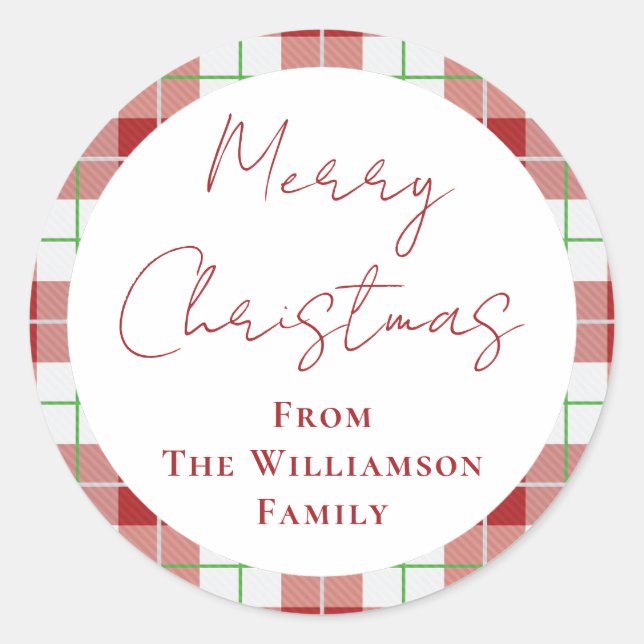 Adesivo Vermelho Natal Verde Folhas de Verdura Família (Frente)