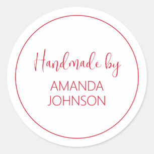 Adesivo Vermelho Personalizado Feito Por