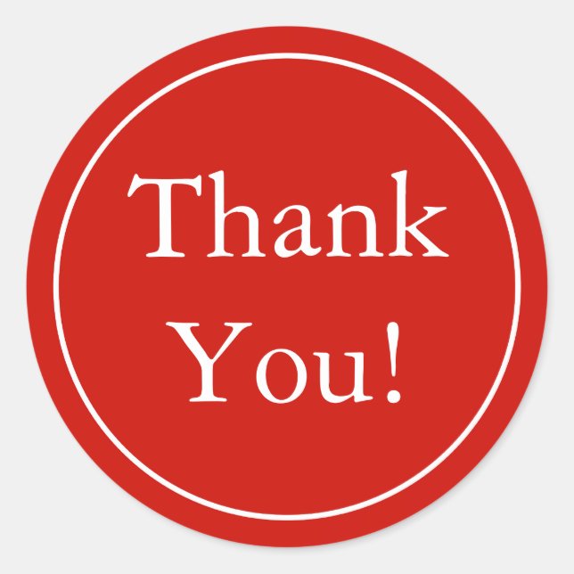 Adesivo Vermelho Personalizado Obrigado Pinheiros e Etique (Frente)