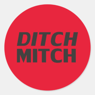 Adesivo Vermelho preto "Ditch Mitch"