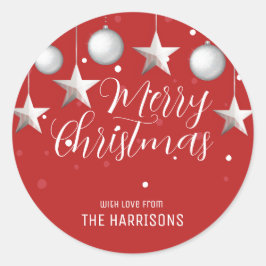 Adesivo Vermelhos de Natal brilhante