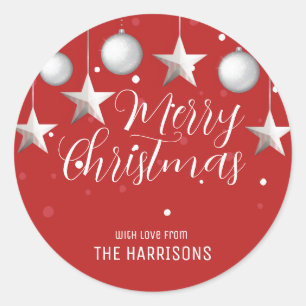 Adesivo Vermelhos de Natal brilhante