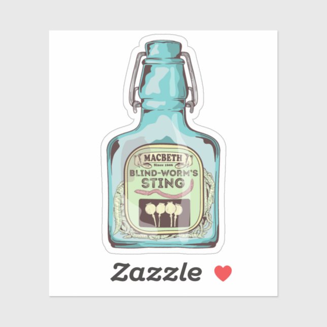 Adesivo Vermes cegos picando Shakespeare Macbeth (Folha)