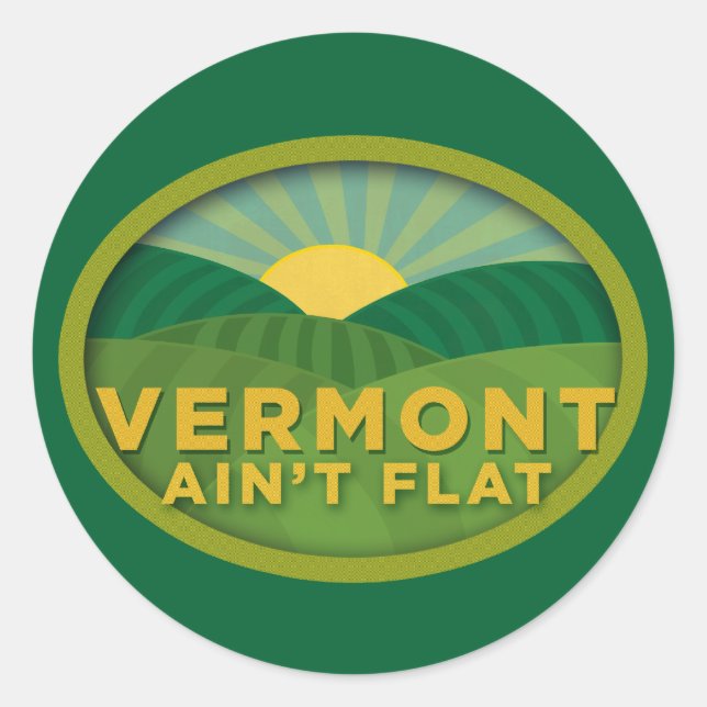 Adesivo Vermont Ain't Flat (Frente)
