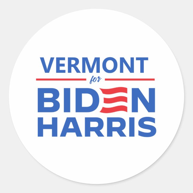 Adesivo Vermont para Biden Harris (Frente)