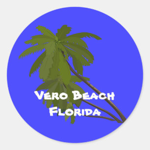 Adesivo Vero Beach, Flórida, Palm Trees Sticker