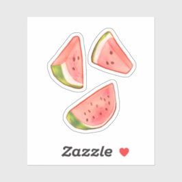 Adesivo Verões: Watercolor Watermelon Slices