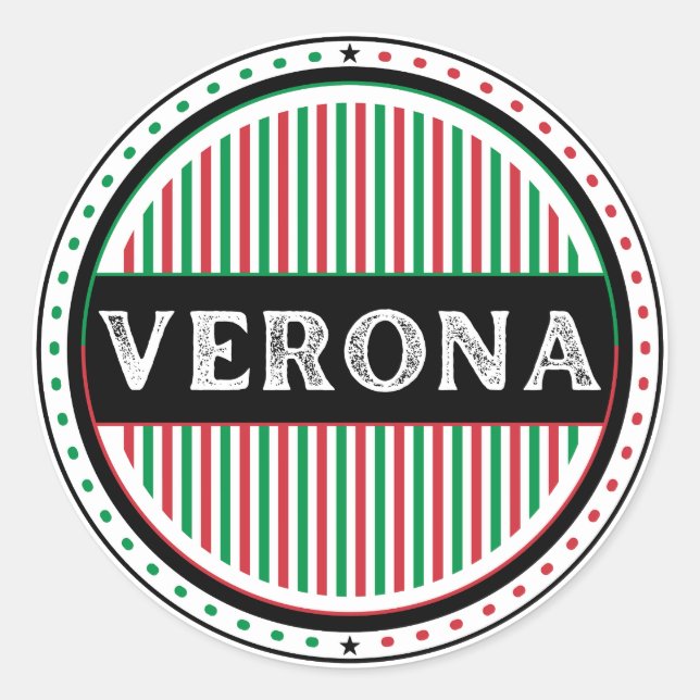 Adesivo Verona City Pride Emblem – Italian Identity (Frente)