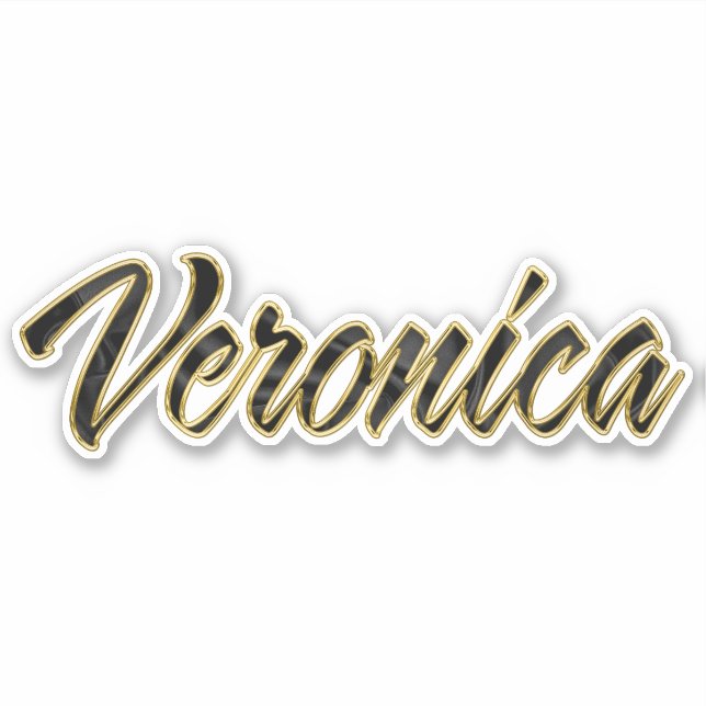 Adesivo Veronica black gold Lettering Aufkleber Sticker (Frente)