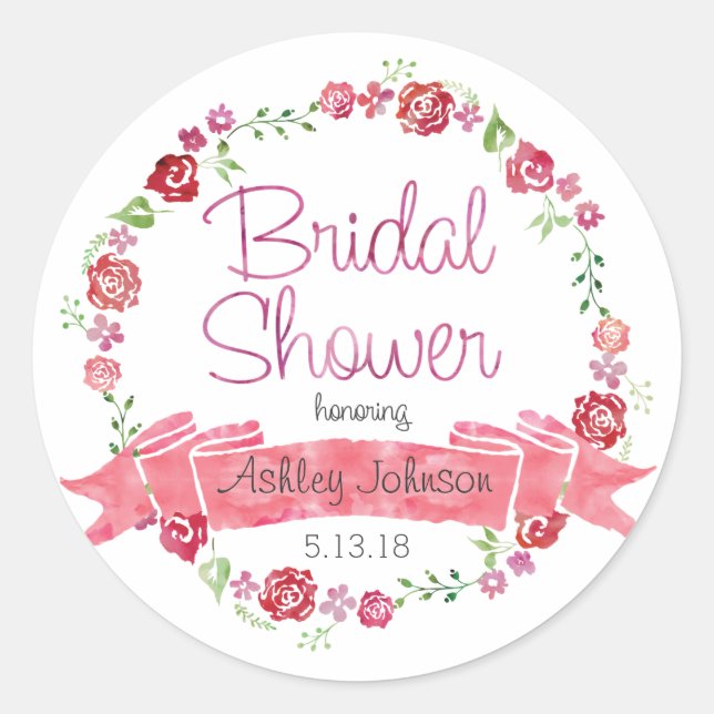 Adesivo Verruga Floral com Rosas - Chás de panela (Frente)