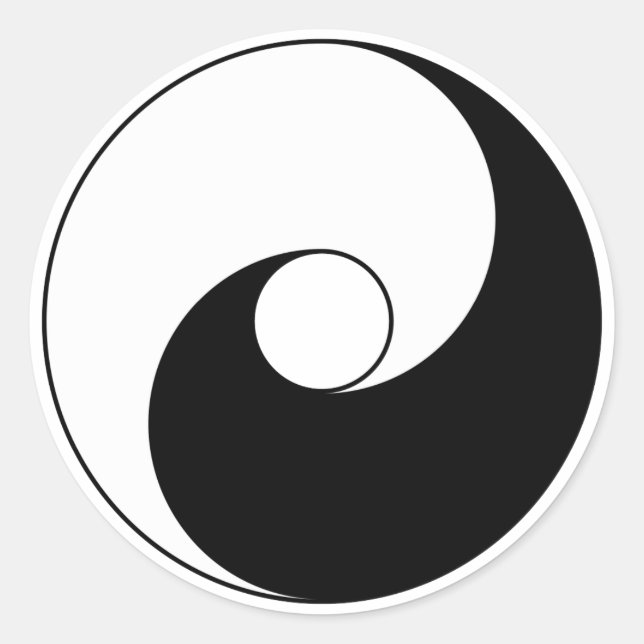Adesivo Versão antiga de Taijitu por Lai Zhi-De Yin Yang (Frente)
