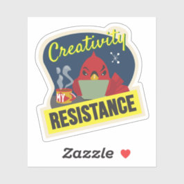 Adesivo Versão compacta "Criatividade é minha resistência"