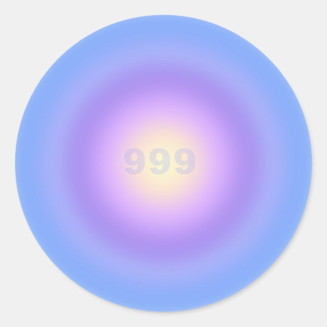 Adesivo Versão do Angel Number 999 - Gradiente de Números  (Frente)