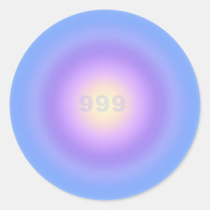 Adesivo Versão do Angel Number 999 - Gradiente de Números 
