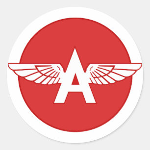 Adesivo Versão plana do círculo vermelho da gasolina Flyin