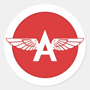 Adesivo Versão plana do círculo vermelho da gasolina Flyin