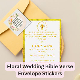 Adesivo Versículo Bíblico de Casamento Elegante Gênesis Bo