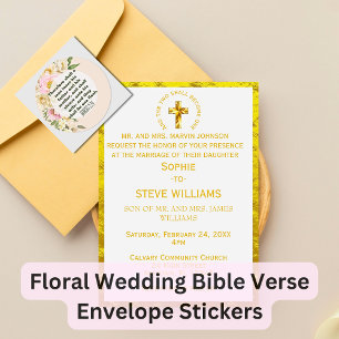 Adesivo Versículo Bíblico de Casamento Elegante Gênesis Bo