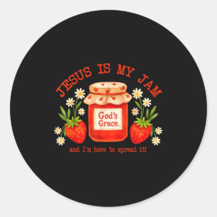 Adesivo Versículo da Bíblia Cristã Fé Morango Jesus É Meu