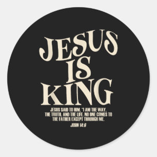 Adesivo Versículo da Bíblia O Jesus É Rei João 14_6 Deus C