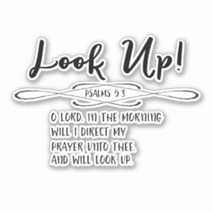 Adesivo Verso da bíblia da oração da manhã dos salmos