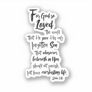 Adesivo Verso da bíblia de John 3,16