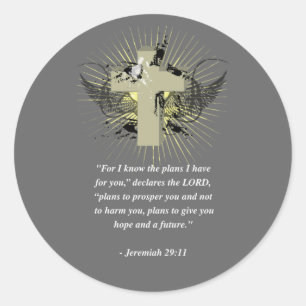 Adesivo Verso da bíblia do 29:11 de JEREMIAH